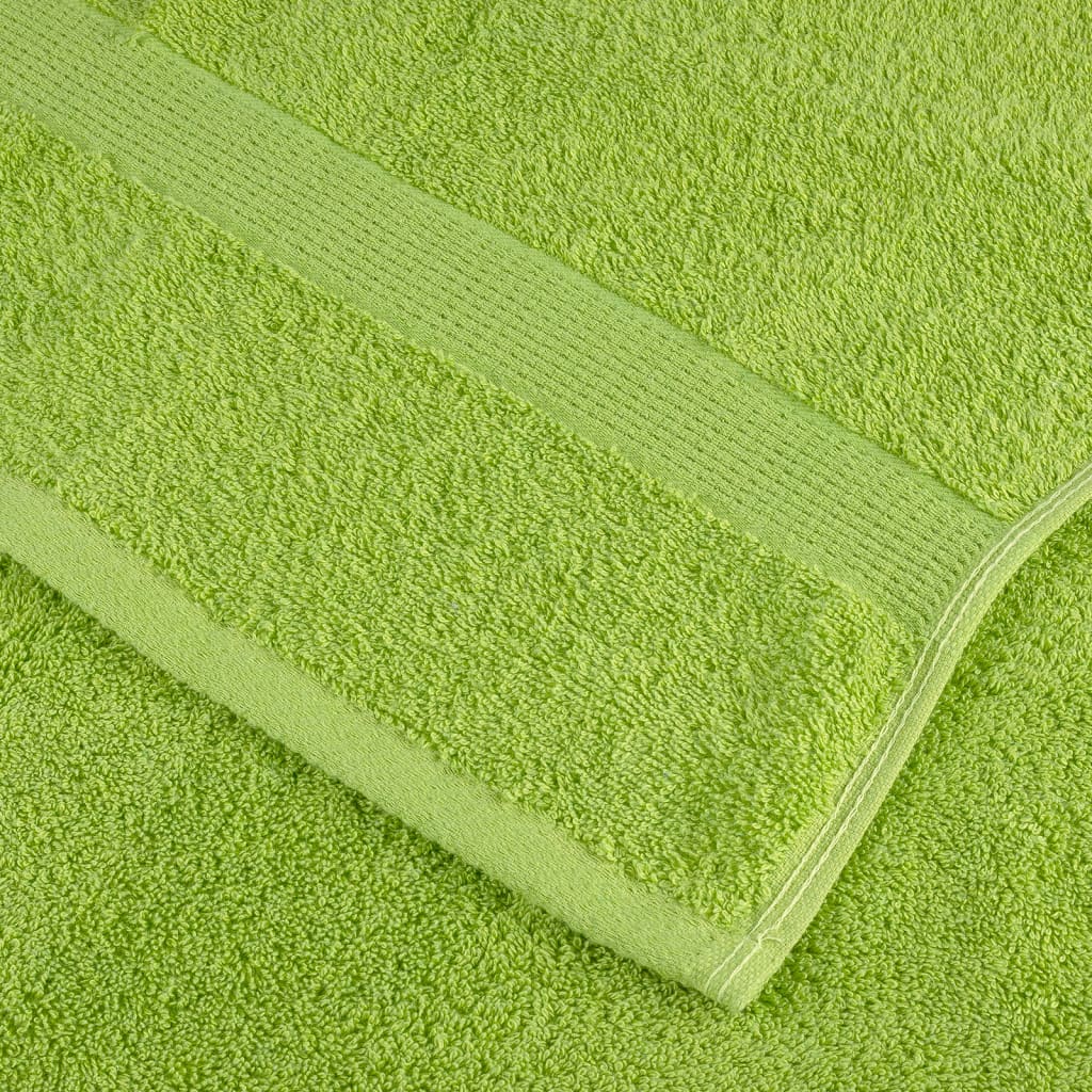 vidaXL Asciugamani SOLUND 10 pz Verde Mela 50x100 cm 600 g/m²