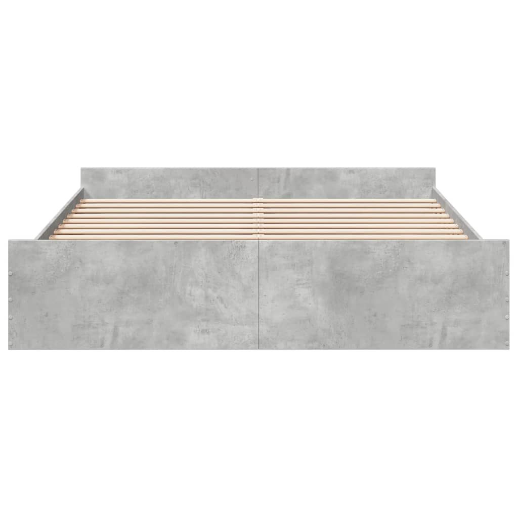 vidaXL Giroletto Cassetti Grigio Cemento 200x200 cm Legno Multistrato