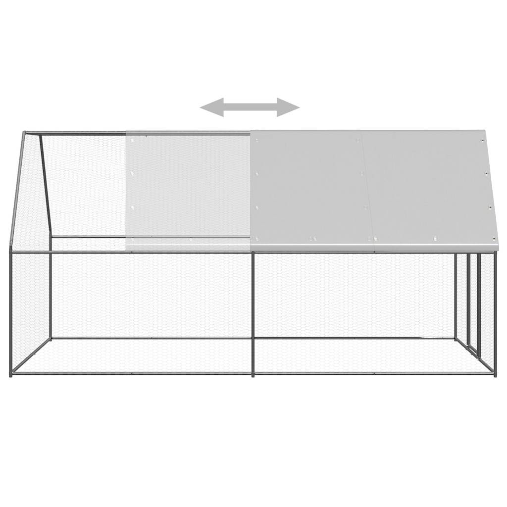 vidaXL Gabbia per Polli 2x4x2 m in Acciaio Zincato