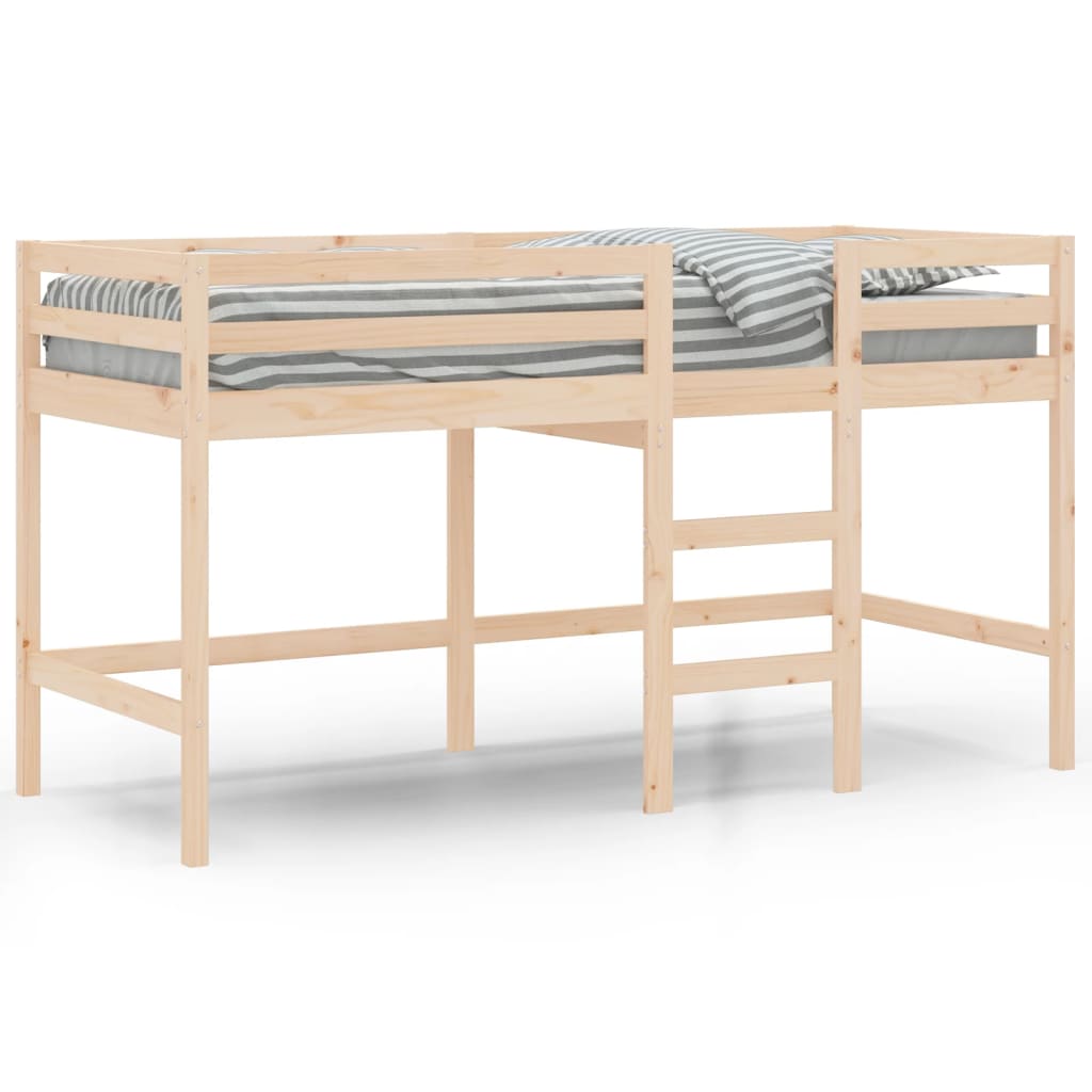 vidaXL Letto Soppalco con Scala Bambini 90x190 cm Legno Massello Pino