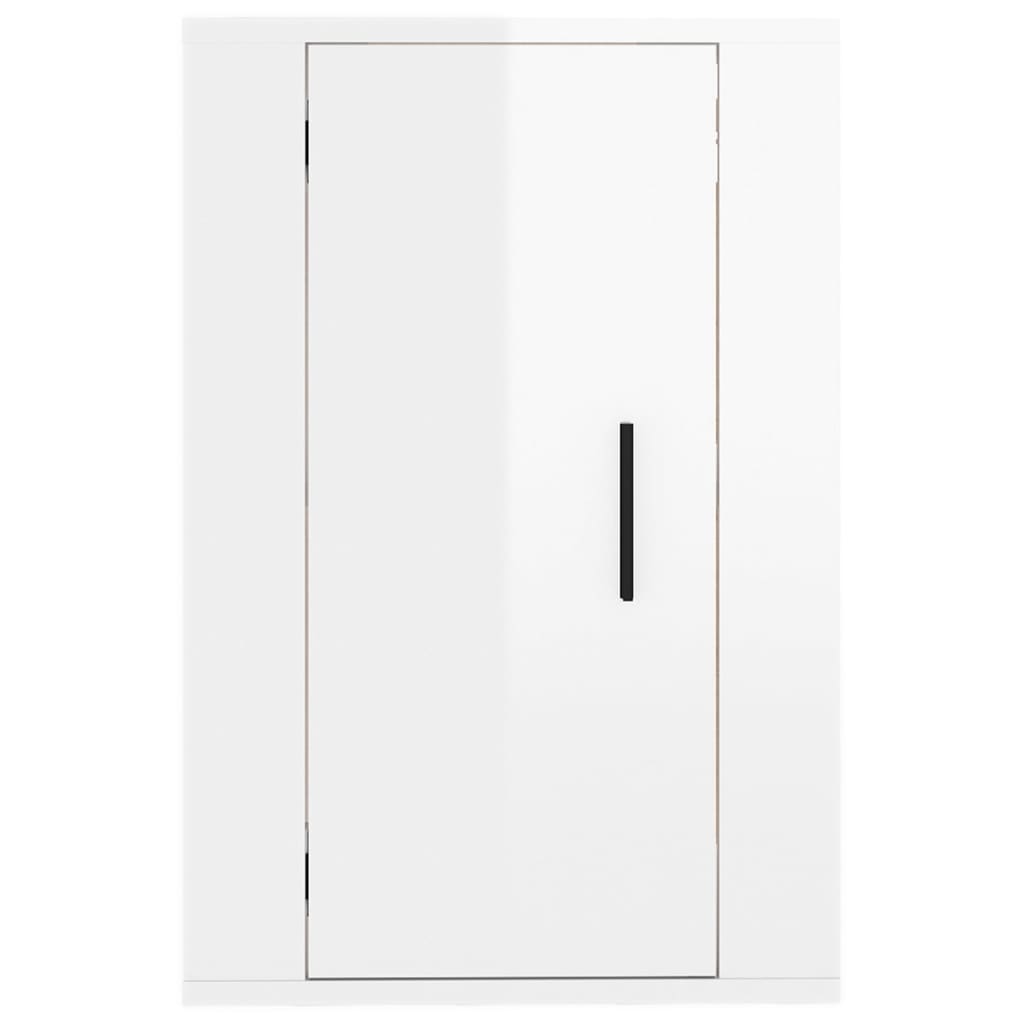 vidaXL Mobile Porta TV a Parete Bianco Lucido 40x34,5x60 cm