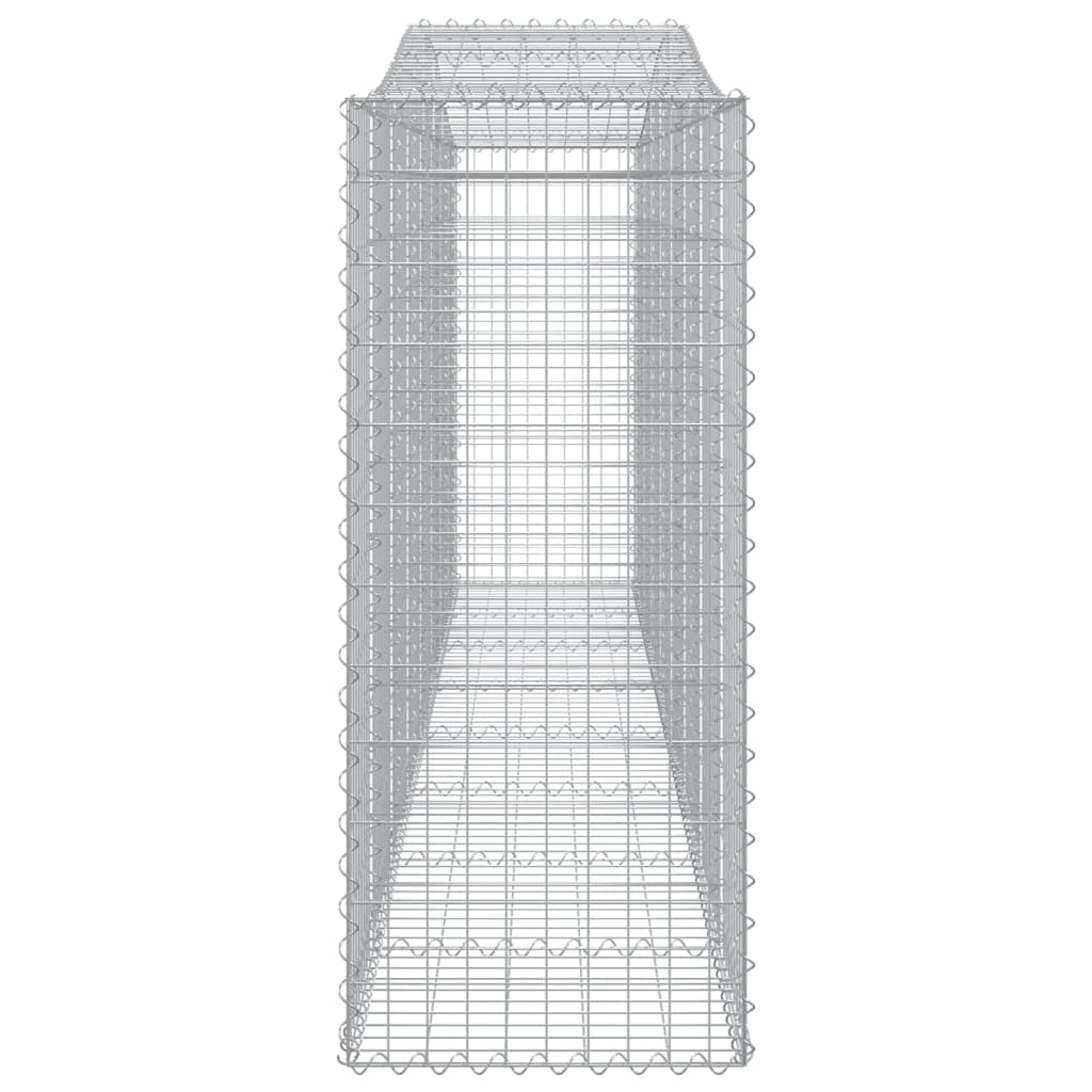 vidaXL Cesti Gabbioni ad Arco 2 pz 400x50x120/140 cm Ferro Zincato