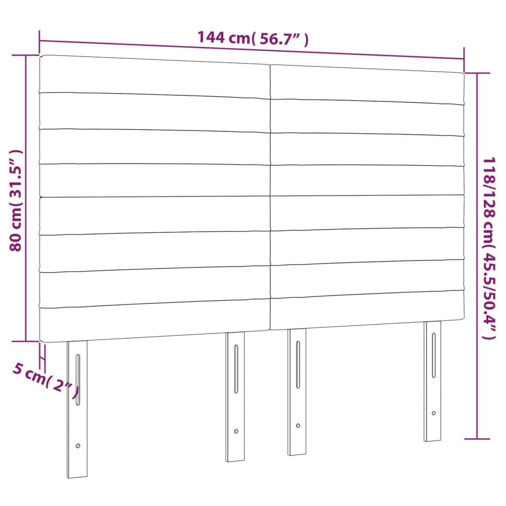 vidaXL Testiere 4 pz Grigio Scuro 72x5x78/88 cm in Tessuto