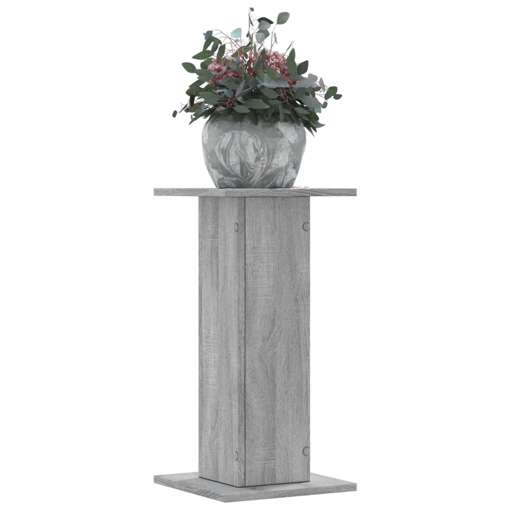 vidaXL Supporti per Piante 2 pz Grigio Sonoma 30x30x60cm in Truciolato