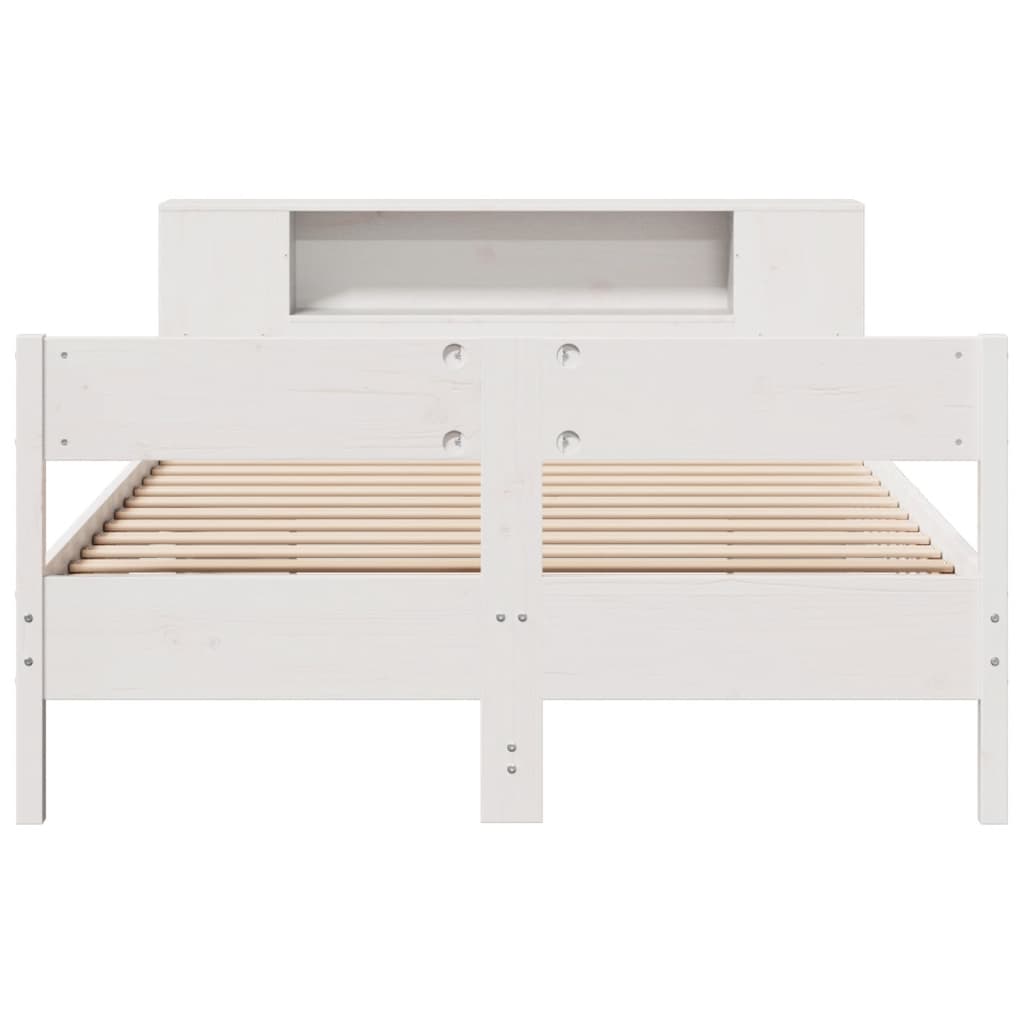 vidaXL Letto Libreria senza Materasso Bianco 120x190 cm Legno di Pino