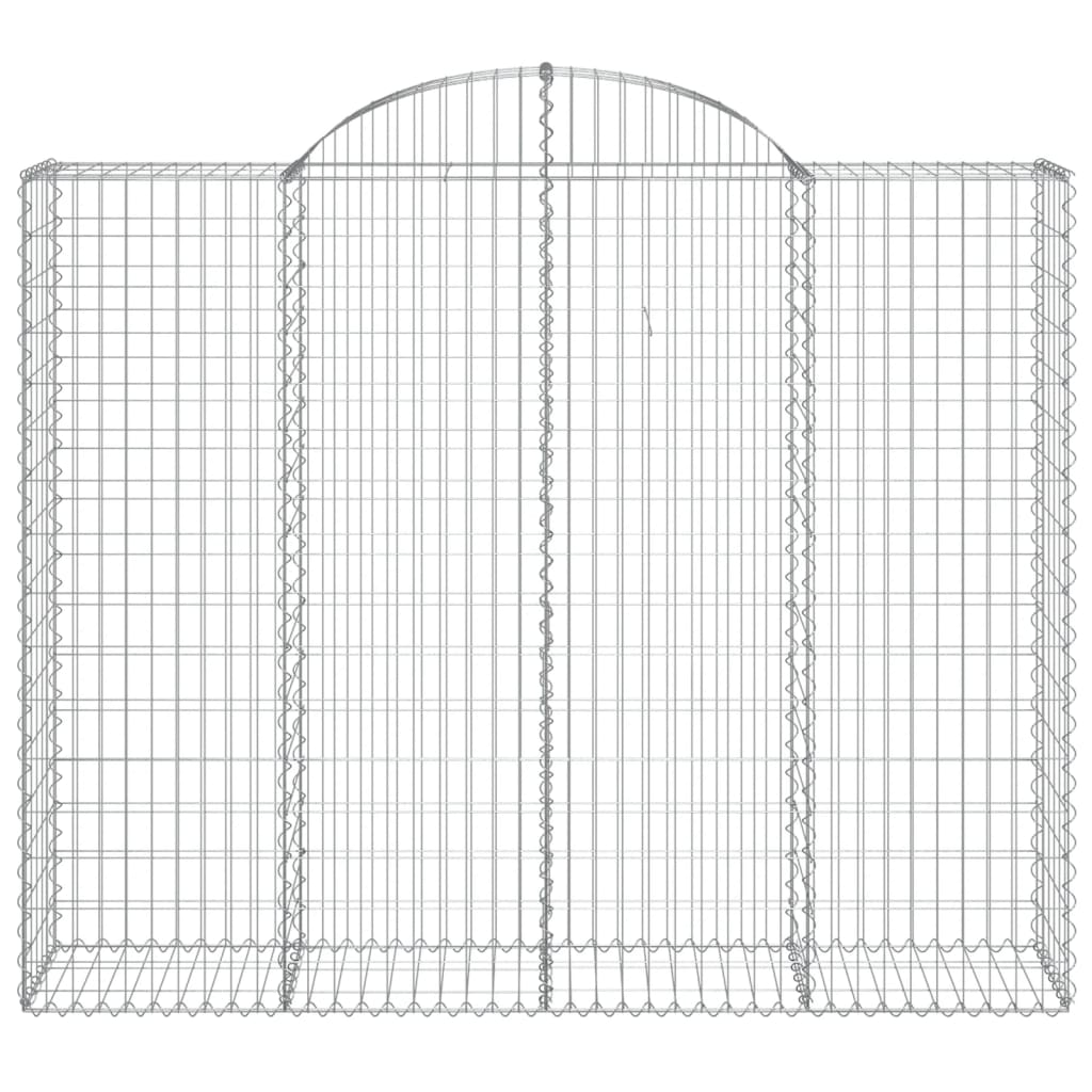 vidaXL Cesti Gabbioni ad Arco 6 pz 200x50x160/180 cm Ferro Zincato