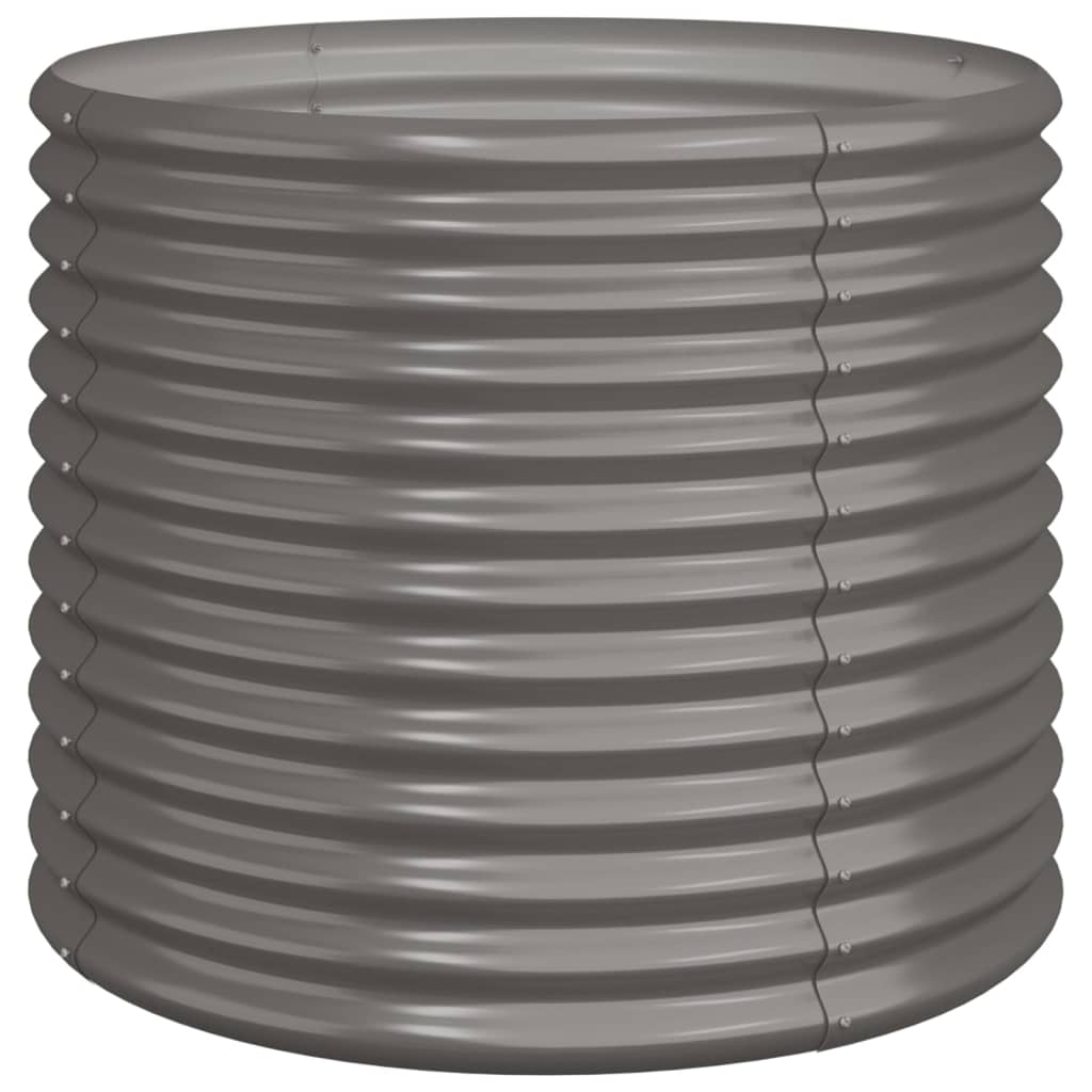 vidaXL Vaso da Giardino Acciaio Verniciato a Polvere 80x80x68cm Grigio