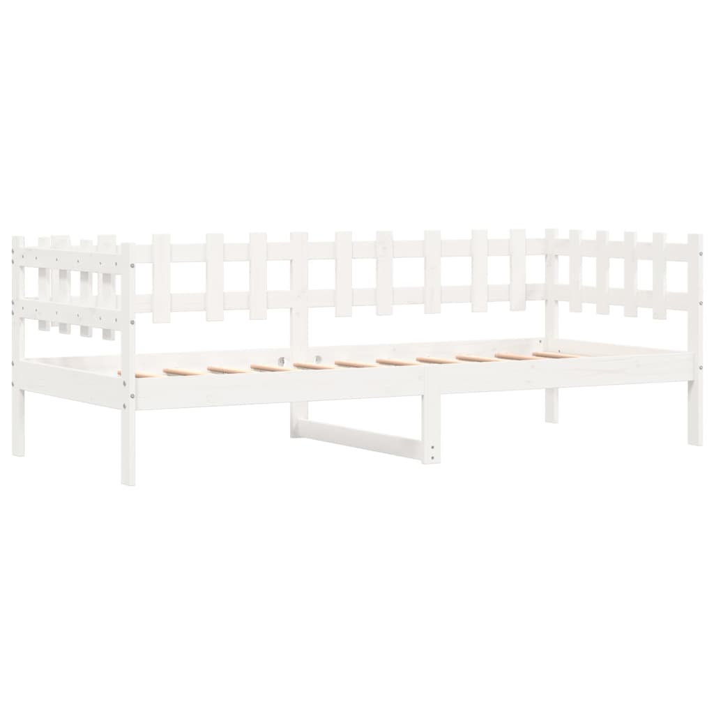 vidaXL Dormeuse senza Materasso Bianca 90x190 cm Legno Massello Pino