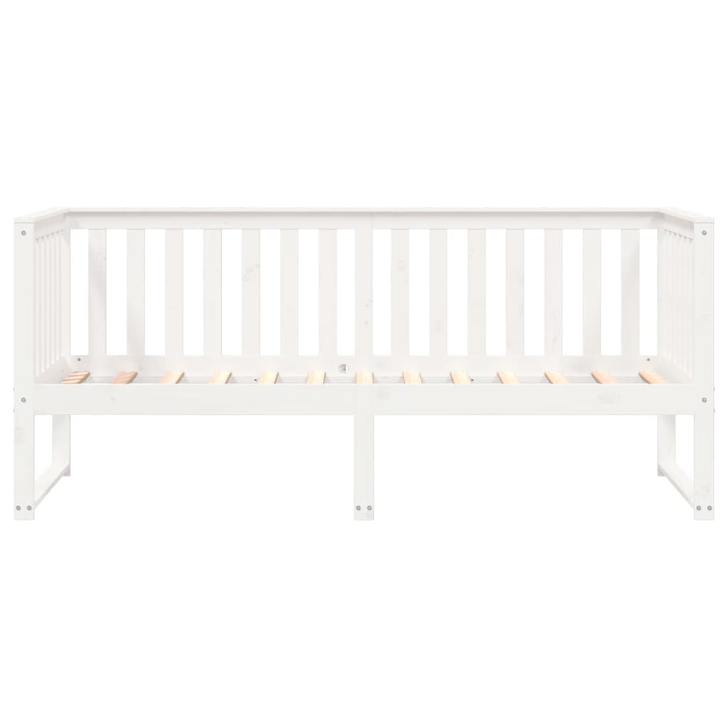 vidaXL Dormeuse senza Materasso Bianca 90x200 cm Legno Massello Pino