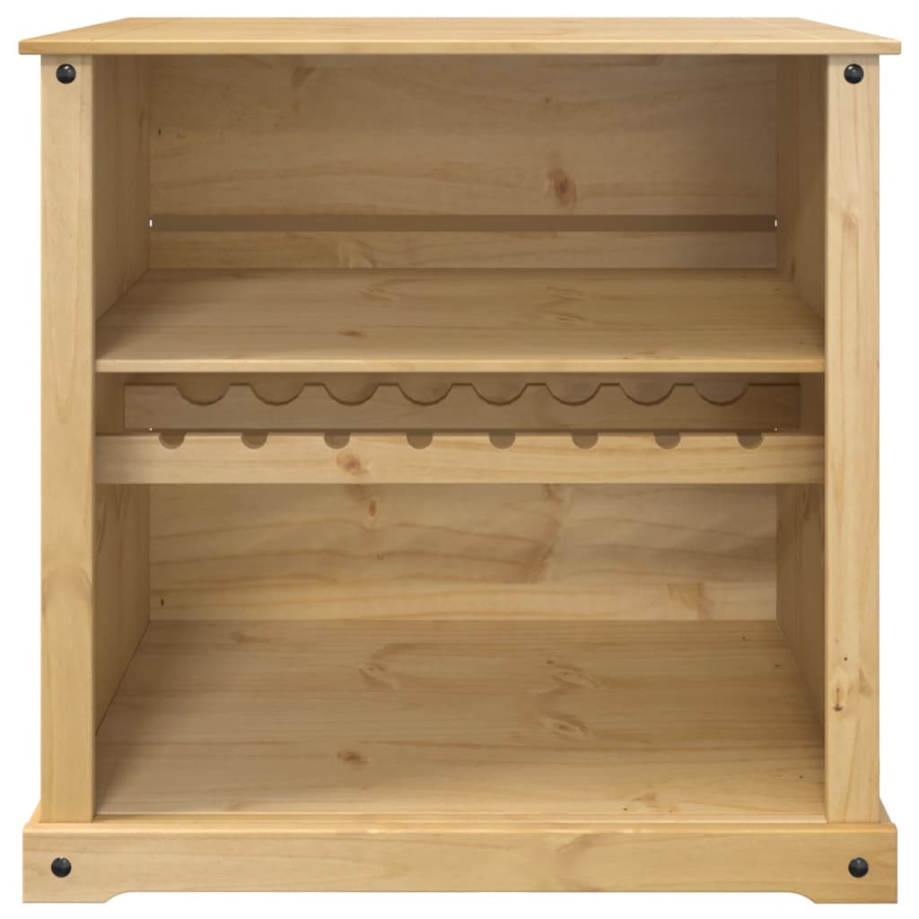 vidaXL Cantinetta per Vini Corona 107,5x51x105,5cm Legno Massello Pino