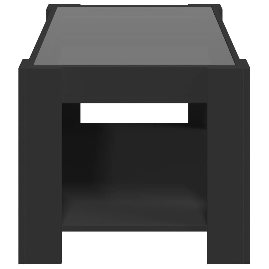 vidaXL Tavolino Salotto con LED Nero 93x53x45 cm Legno Multistrato