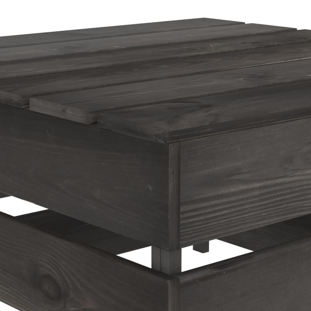 vidaXL Set Salotto da Giardino 3 pz in Legno di Pino Impregnato Grigio