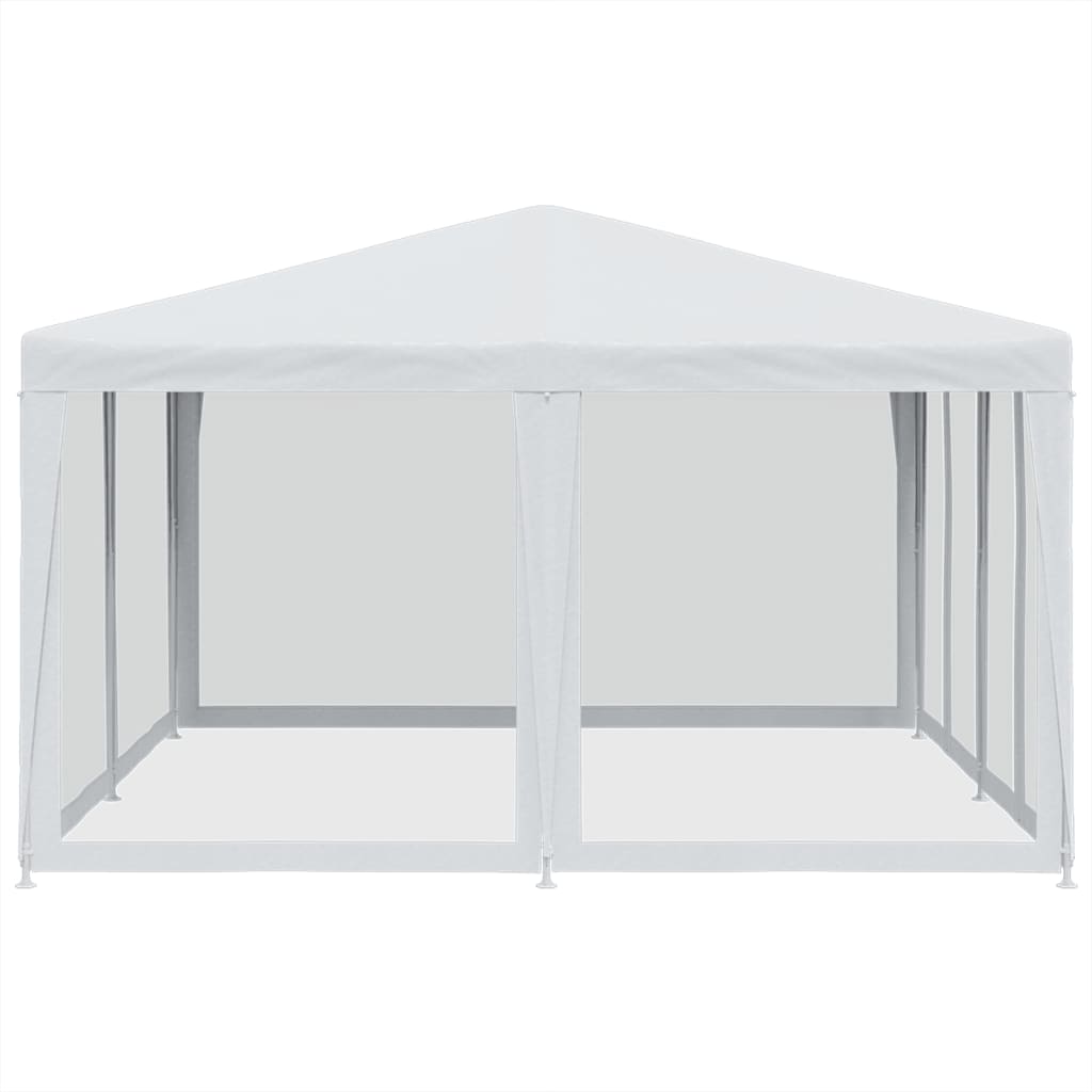 vidaXL Tenda per Feste con 8 Pareti Laterali in Rete Bianco 4x4 m HDPE