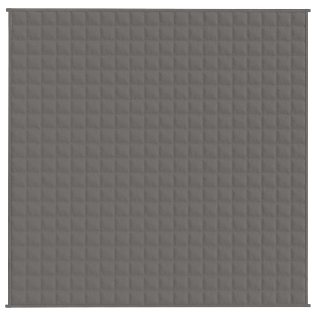 vidaXL Coperta Ponderata Grigia 200x200 cm 9 kg Tessuto