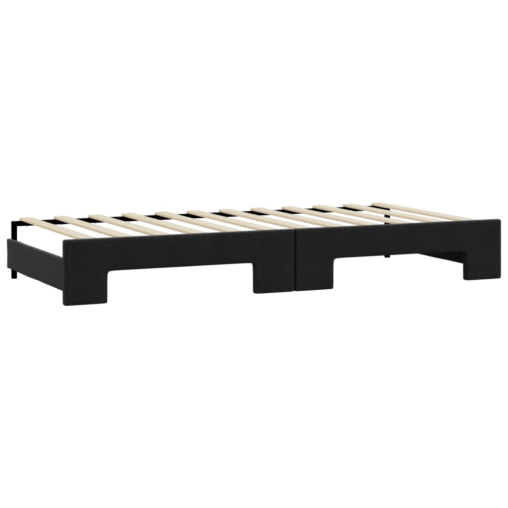 vidaXL Divano Letto con Letto Estraibile Nero 90x200 cm in Tessuto