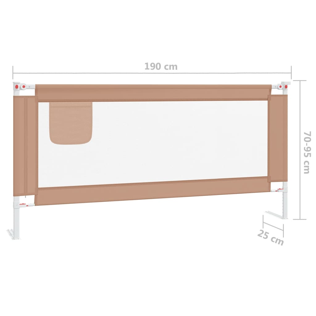 vidaXL Sponda Letto di Sicurezza per Bambini Talpa 190x25cm in Tessuto