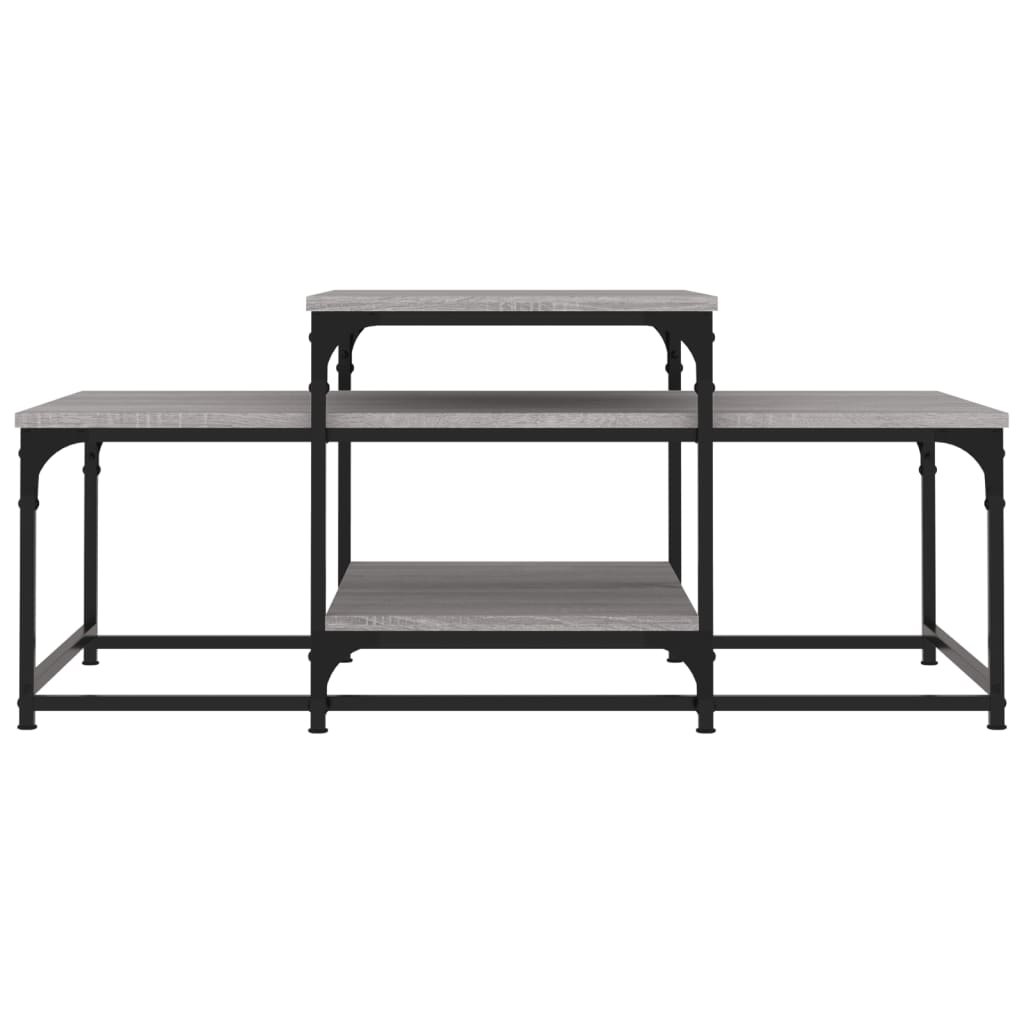 vidaXL Tavolino da Salotto Grigio Sonoma 102x60x45cm Legno Multistrato