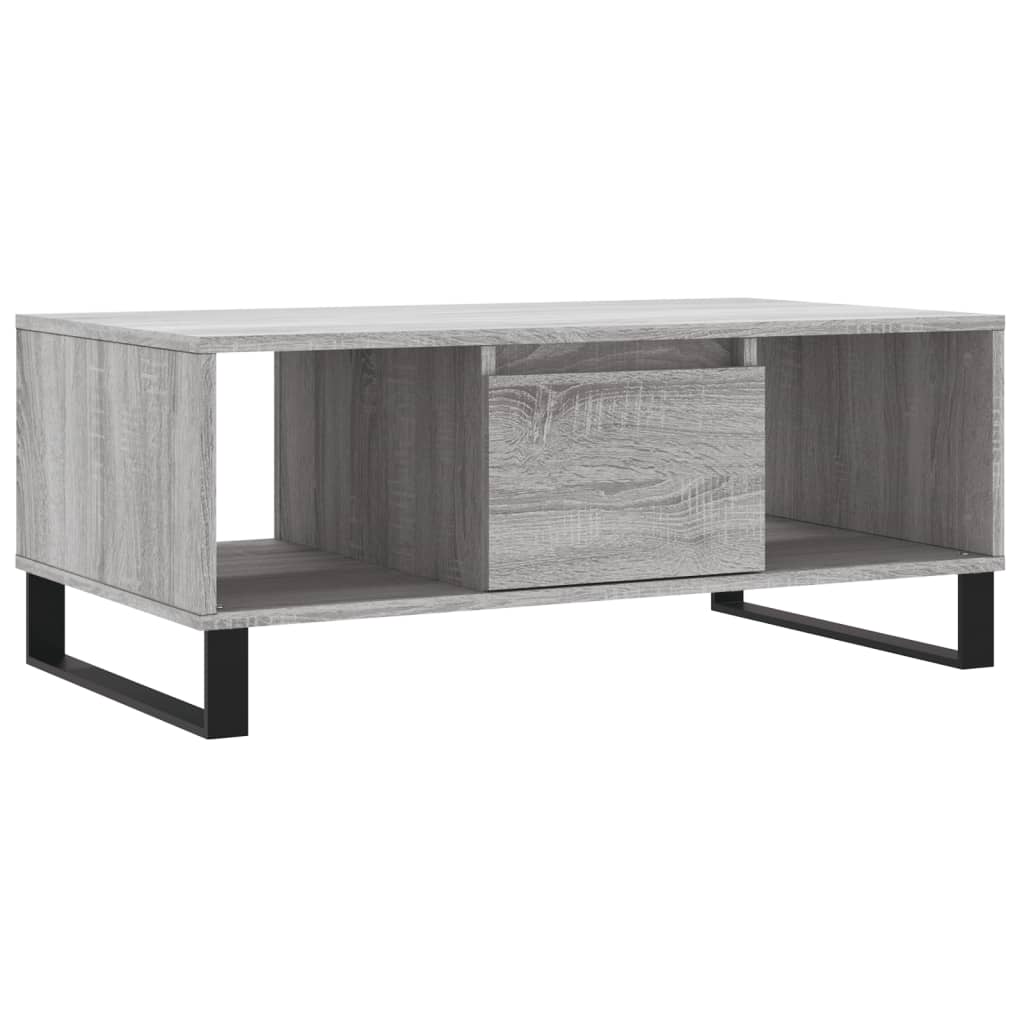 vidaXL Tavolino Salotto Grigio Sonoma 90x50x36,5 cm Legno Multistrato