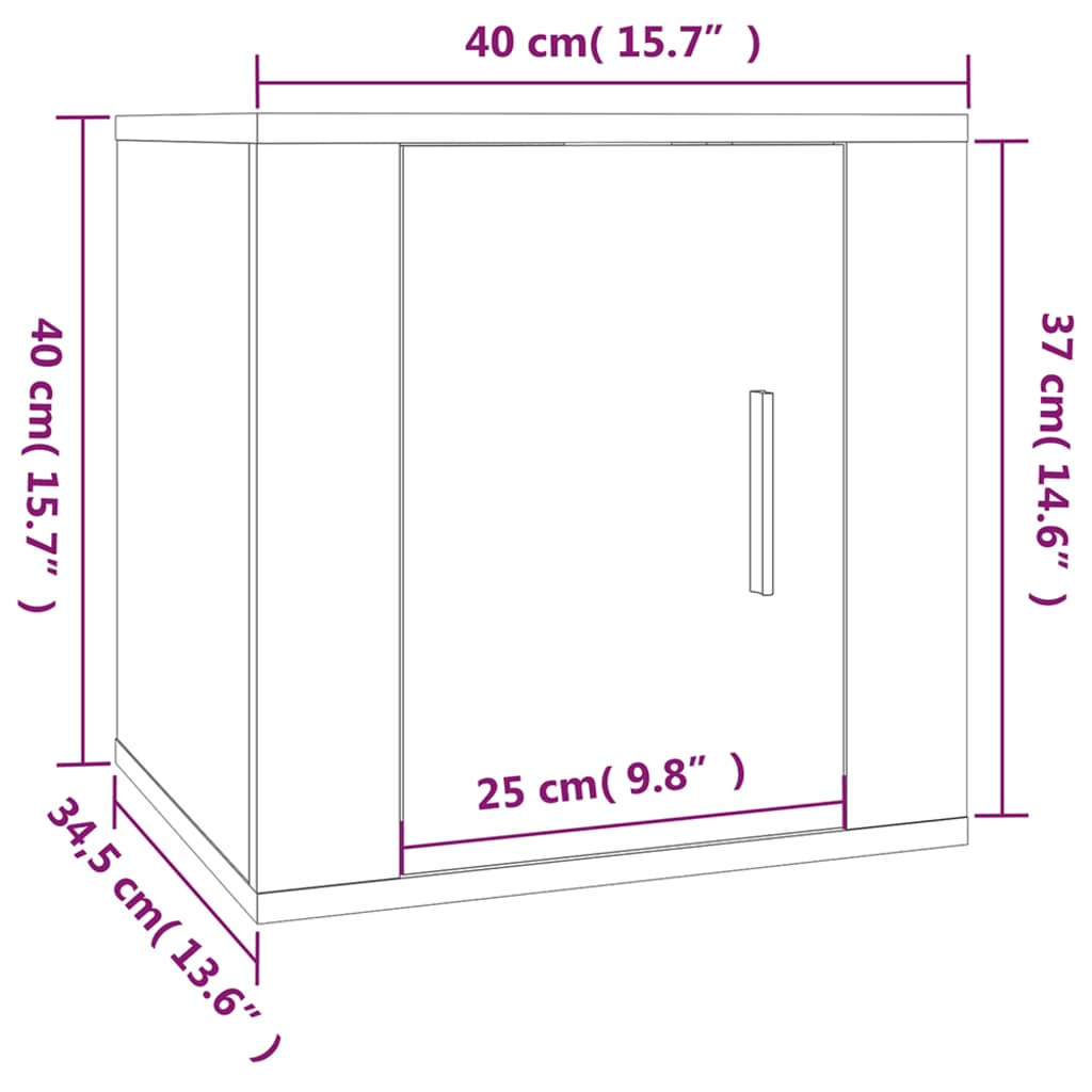 vidaXL Set di Mobili Porta TV 2 pz Grigio Cemento in Legno Multistrato