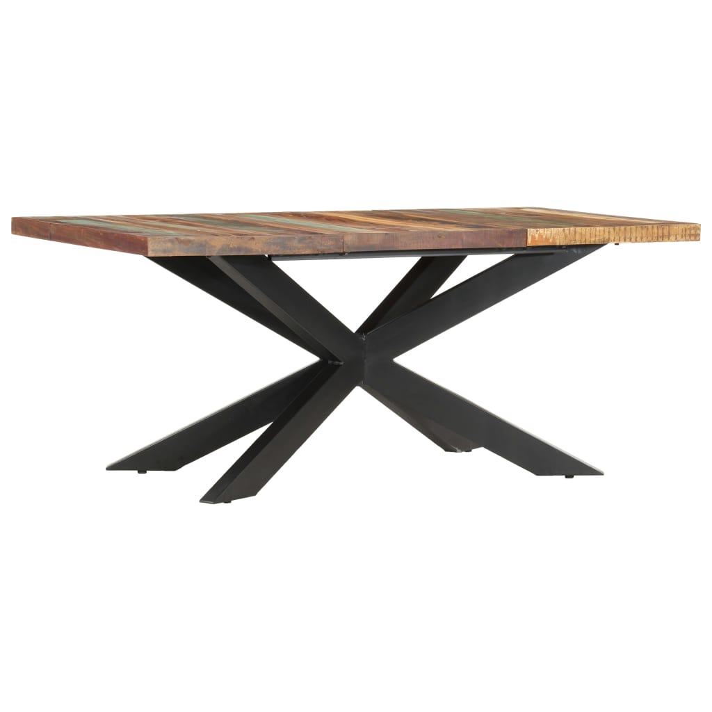 vidaXL Tavolo da Pranzo 180x90x76 cm in Legno Massello di Recupero