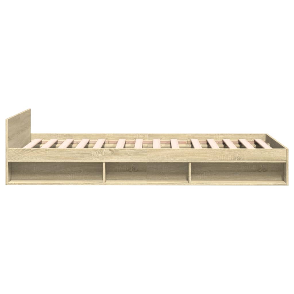 vidaXL Giroletto Cassetto Rovere Sonoma 90x200 cm Legno Multistrato