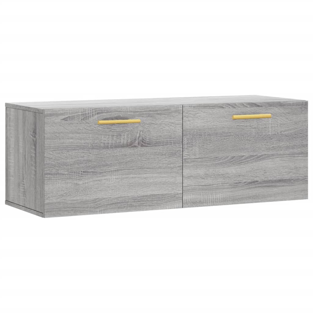 vidaXL Mobile a Parete Grigio Sonoma 100x36,5x35 cm Legno Multistrato