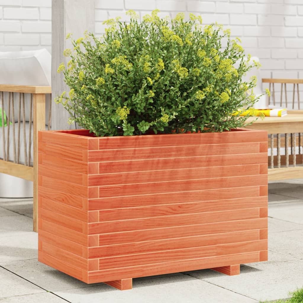 vidaXL Fioriera Giardino Marrone Cera 70x40x49,5cm Legno Massello Pino