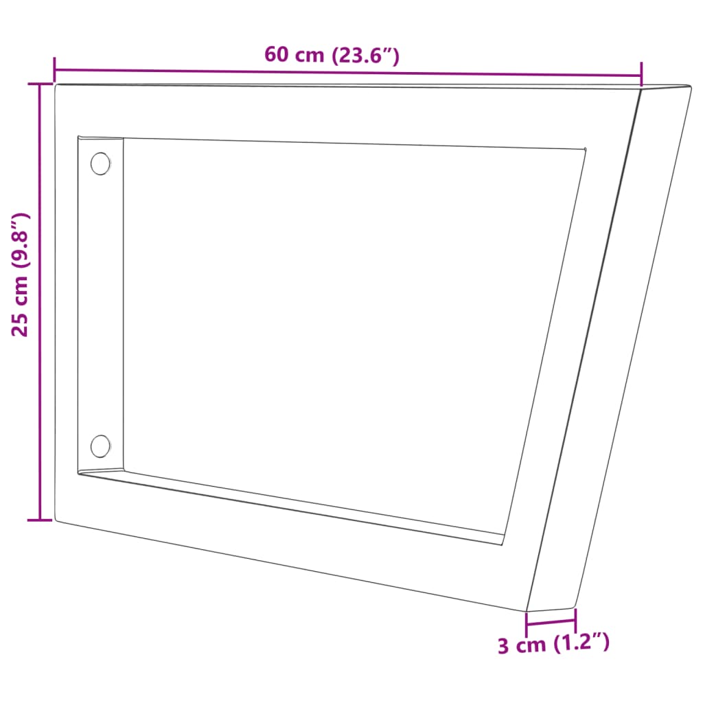 vidaXL Reggimensole per Lavabo 2 pz Bianche Trapezio in Acciaio