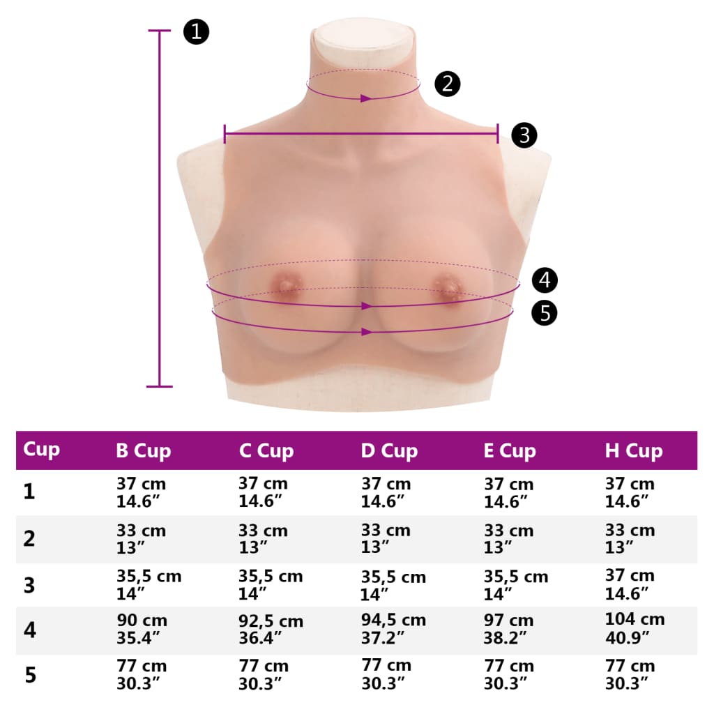 vidaXL Corpetto in Silicone Naturale Coppa C