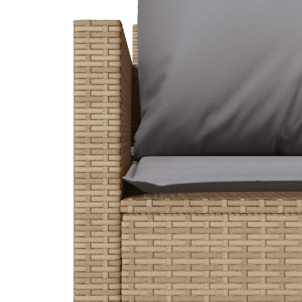 vidaXL Set da Bistrò 3 pz con Cuscini Beige in Polyrattan