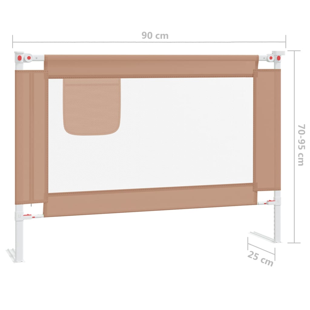 vidaXL Sponda Letto di Sicurezza per Bambini Talpa 90x25 cm in Tessuto