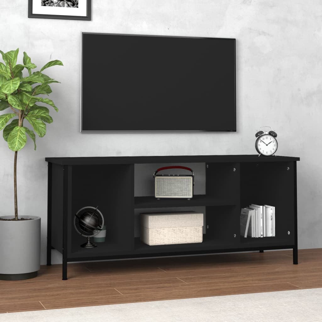 vidaXL Mobile Porta TV Nero 102x35x45 cm in Legno Multistrato