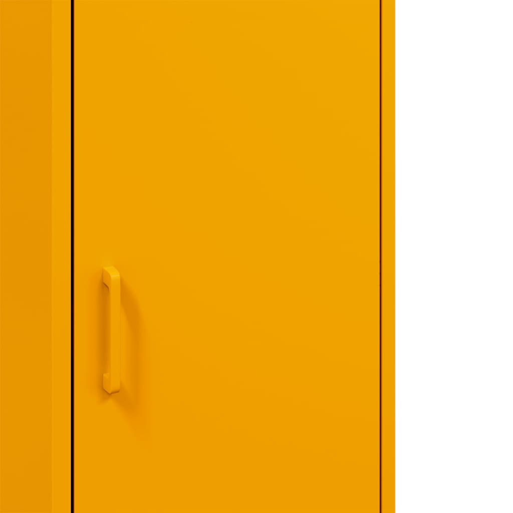 vidaXL Credenza Giallo Senape 36x39x113 cm in Acciaio