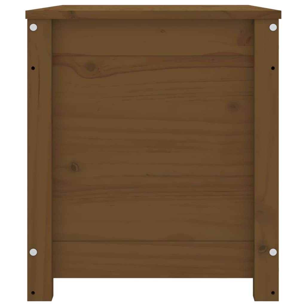 vidaXL Contenitore Portaoggetti Ambra 80x40x45,5cm Legno Massello Pino