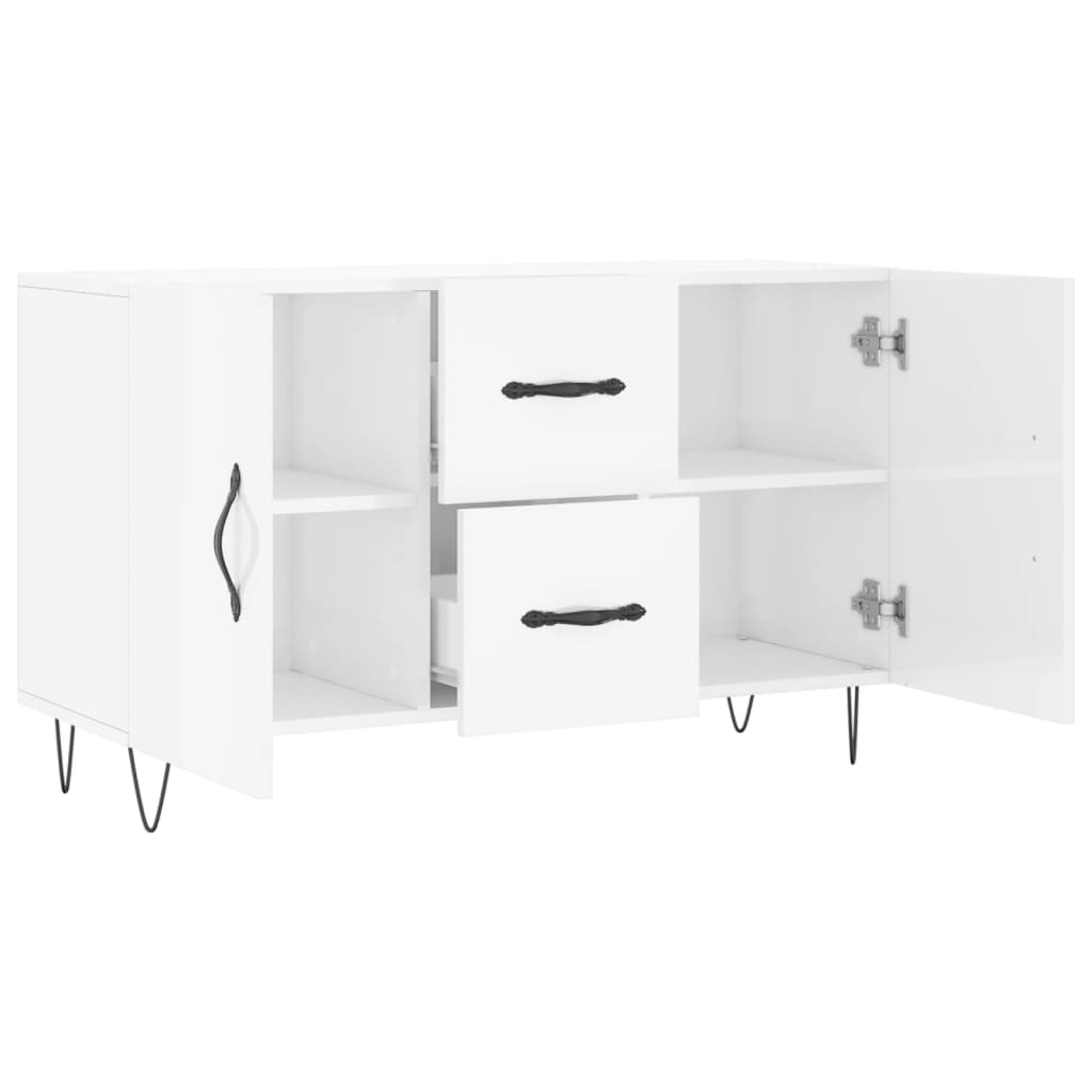 vidaXL Credenza Bianco Lucido 100x36x60 cm in Legno Multistrato