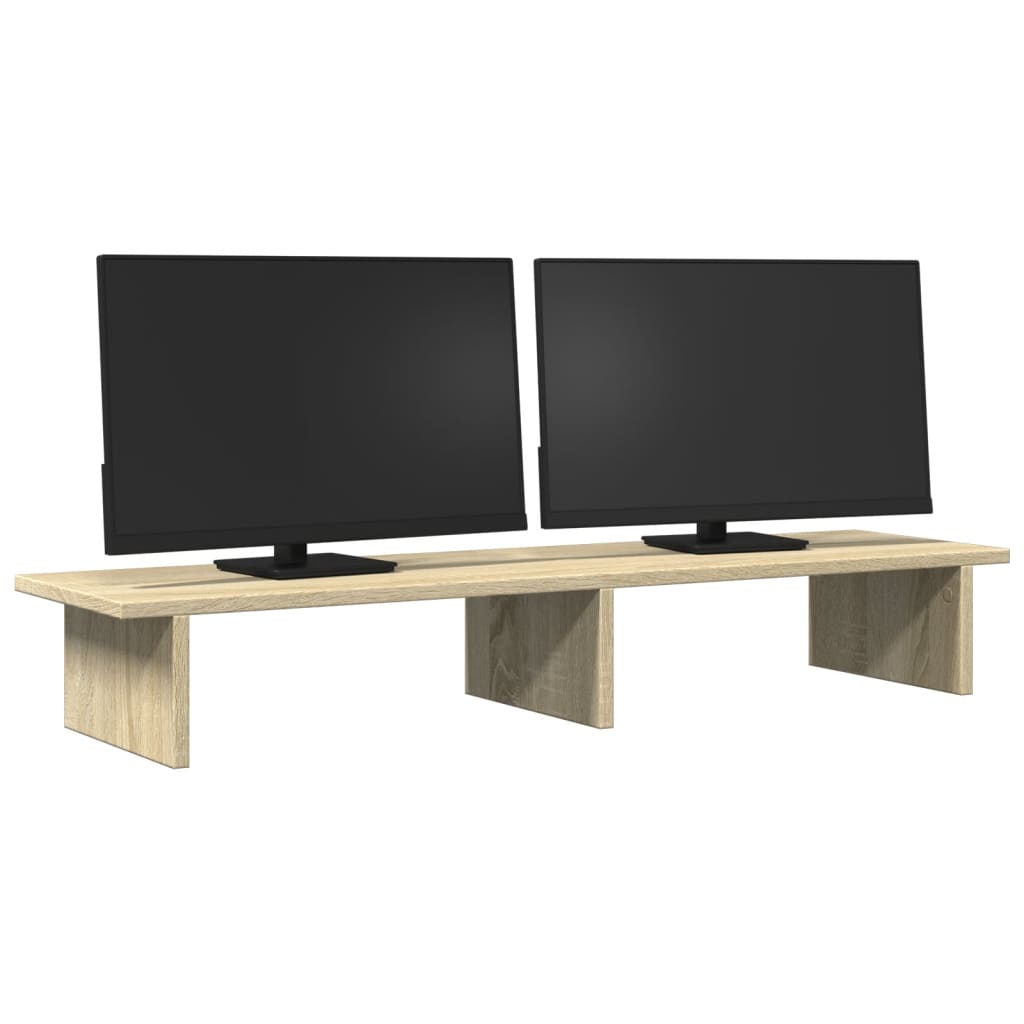 vidaXL Supporto Monitor Rovere Sonoma 100x27x15 cm Legno Multistrato