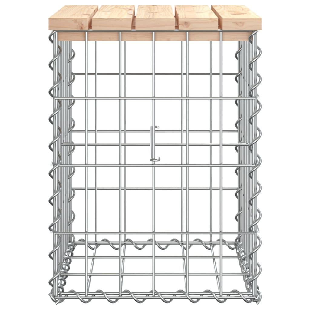 vidaXL Panca Giardino Design Gabbione 33x31x42 cm Legno Massello Pino