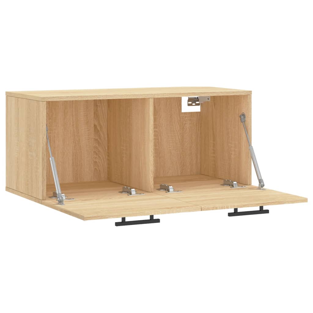 vidaXL Mobile a Parete Rovere Sonoma 80x36,5x35 cm Legno Multistrato