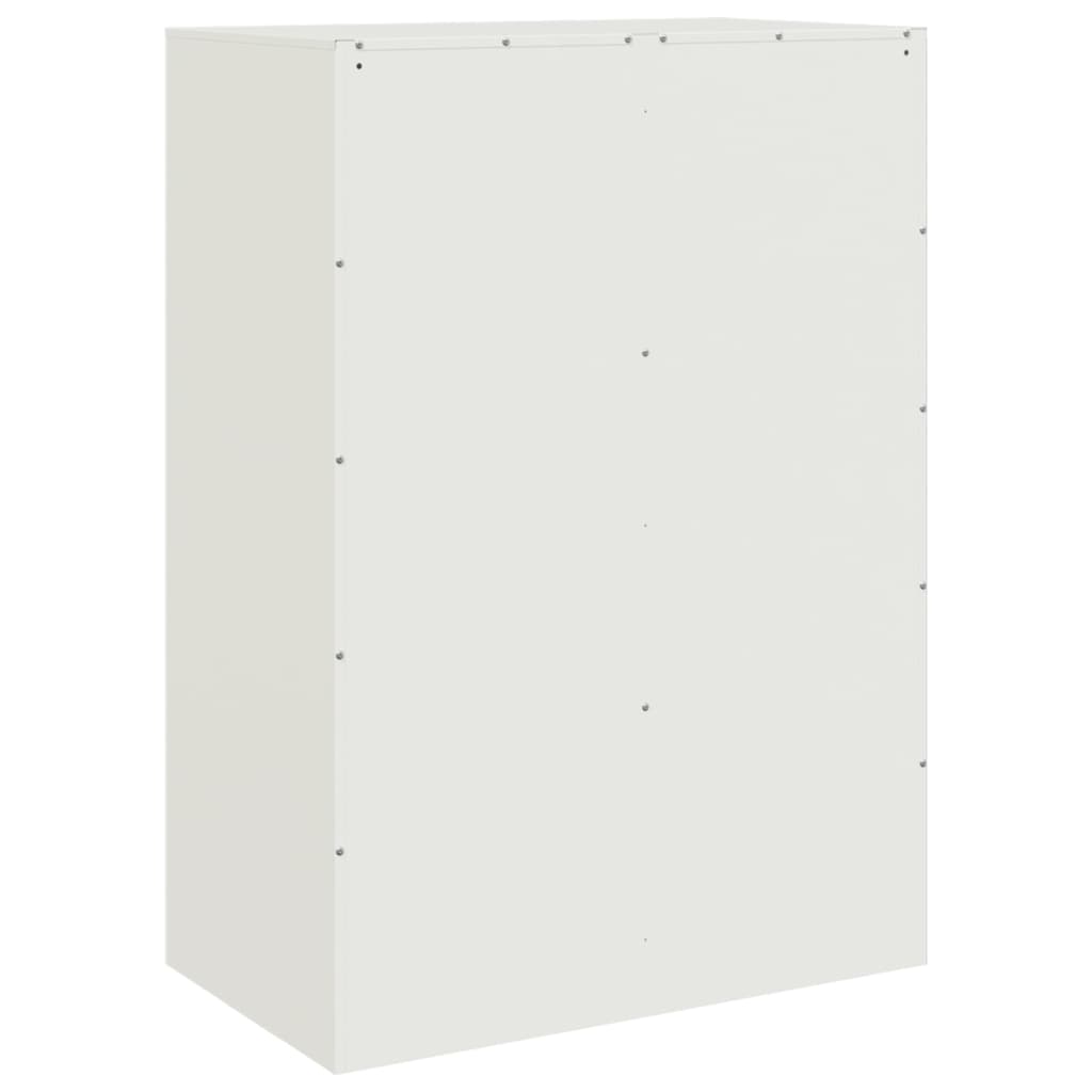 vidaXL Credenza Bianca 67x39x95 cm in Acciaio