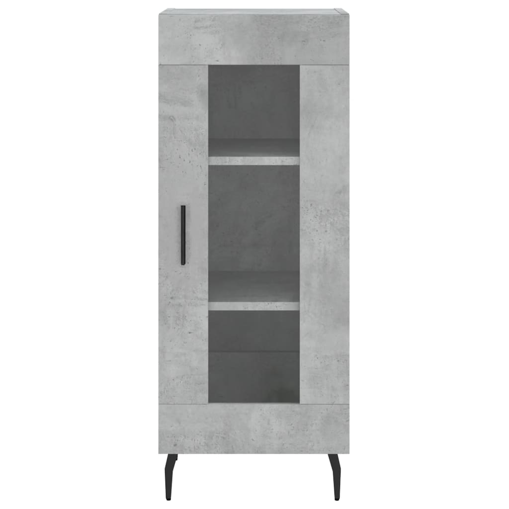 vidaXL Credenza Grigio Cemento 34,5x34x90 cm in Legno Multistrato