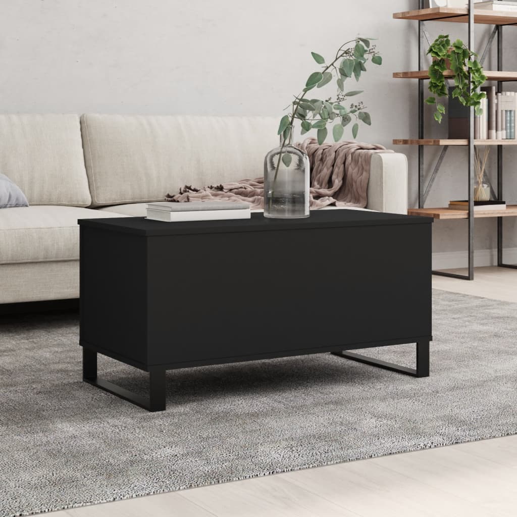 vidaXL Tavolino da Salotto Nero 90x44,5x45 cm in Legno Multistrato