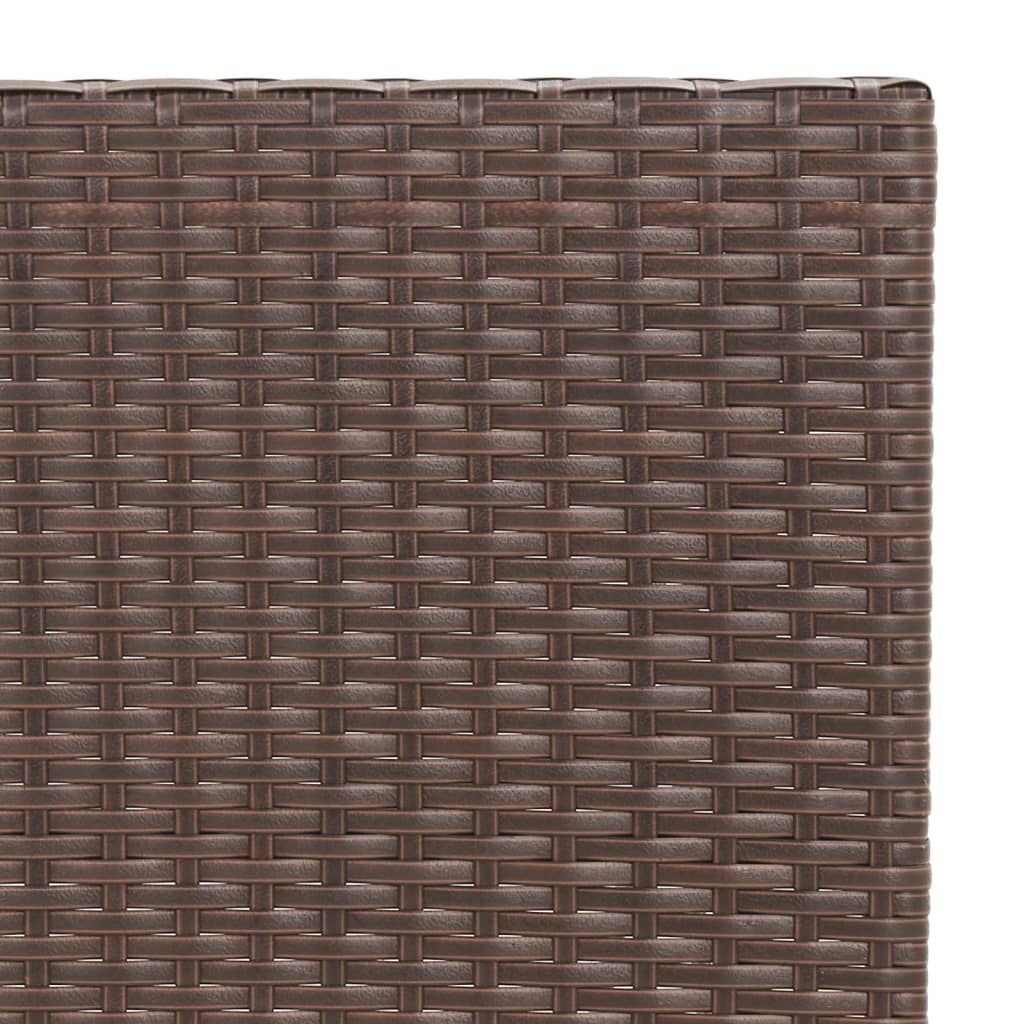 vidaXL Tavolo Pieghevole da Bistrò Marrone 55x54x71 cm Polyrattan