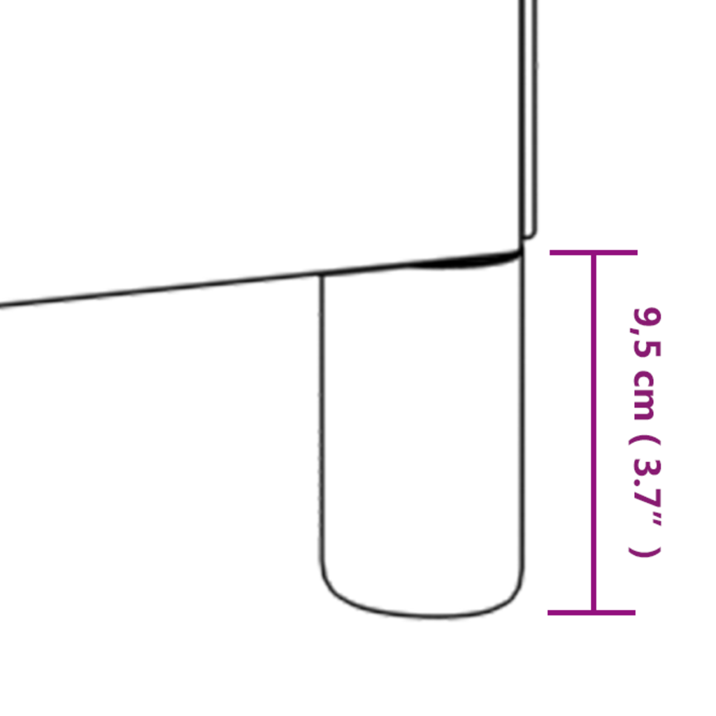 vidaXL Giroletto Tortora 100x200 cm in Tessuto