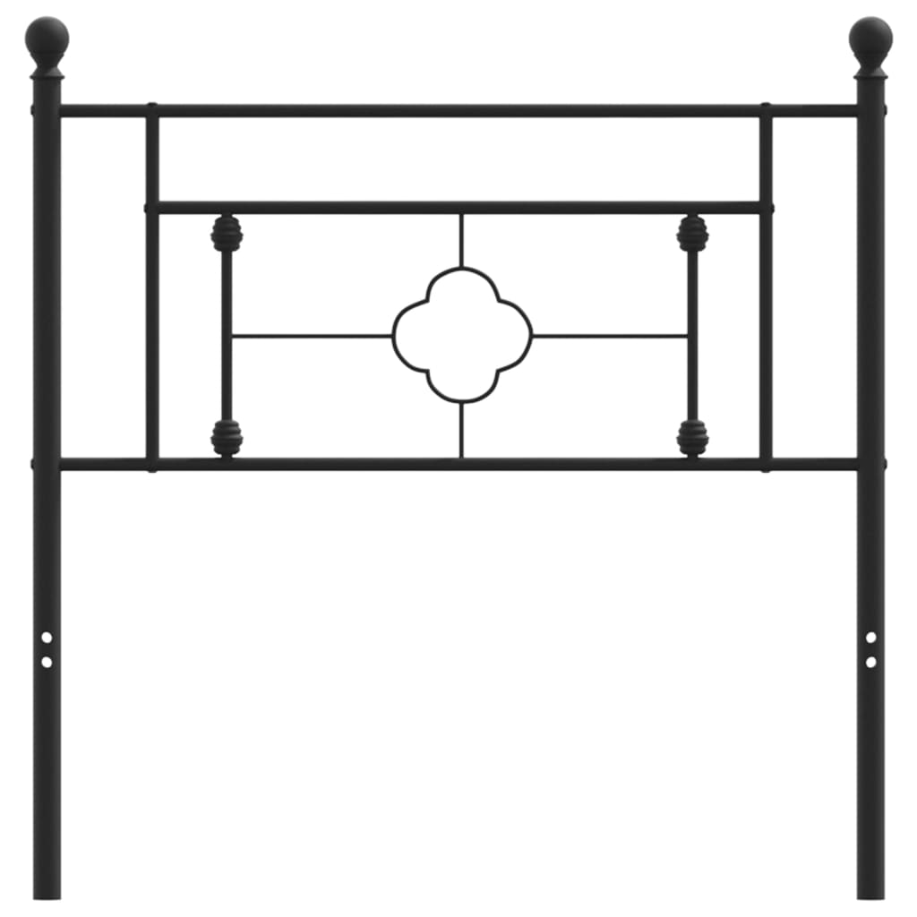 vidaXL Testiera in Metallo Nero 100 cm