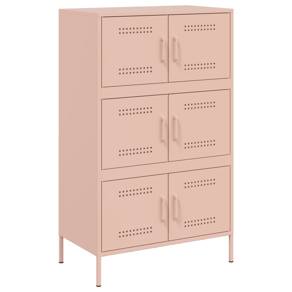 vidaXL Credenza Rosa 68x39x113 cm in Acciaio