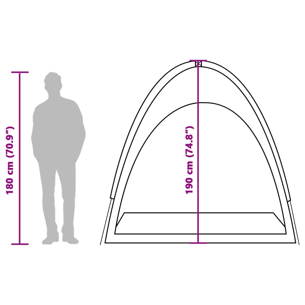 vidaXL Tenda Portaoggetti Grigio e Arancione Impermeabile