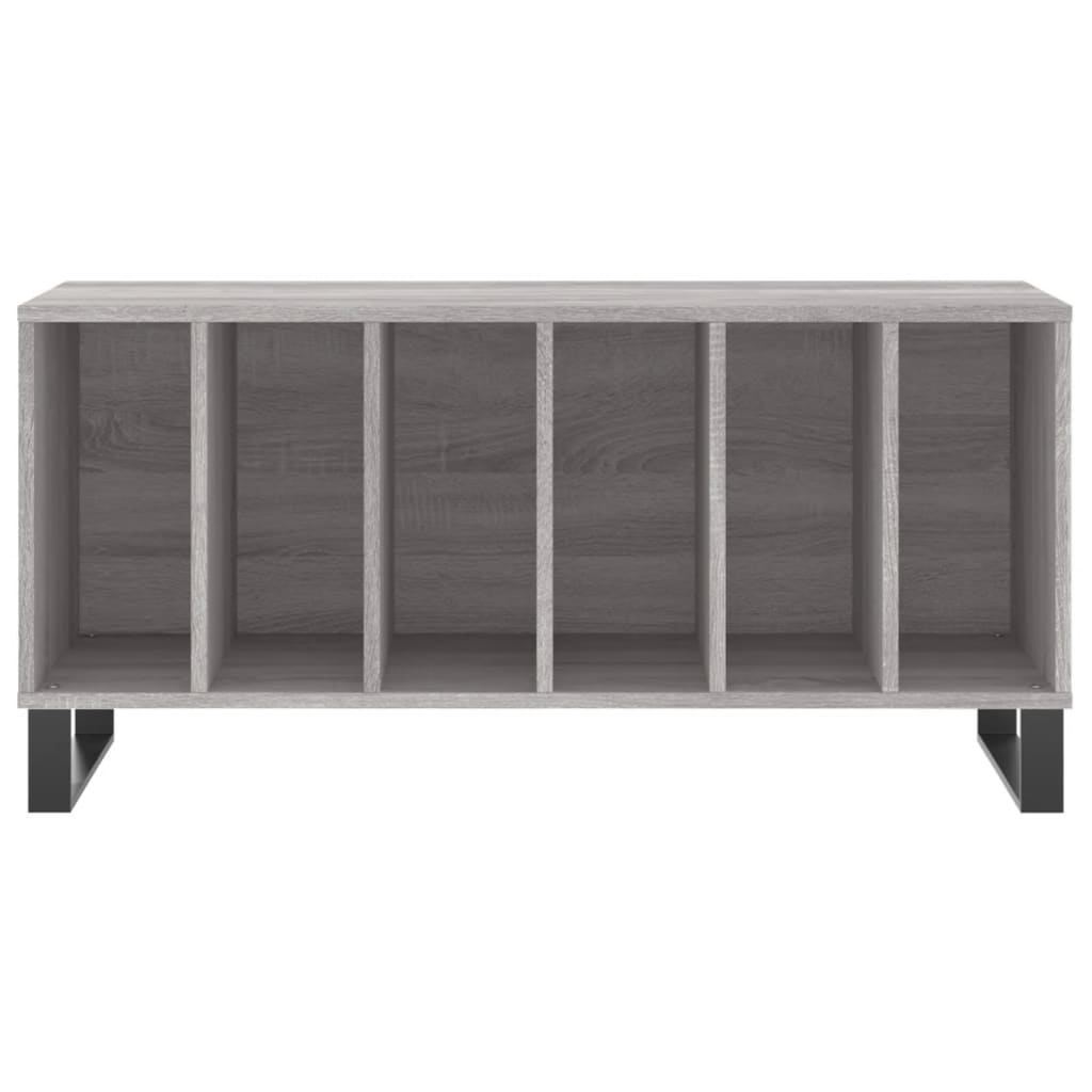 vidaXL Mobile Porta Dischi Grigio Sonoma 100x38x48cm Legno Multistrato