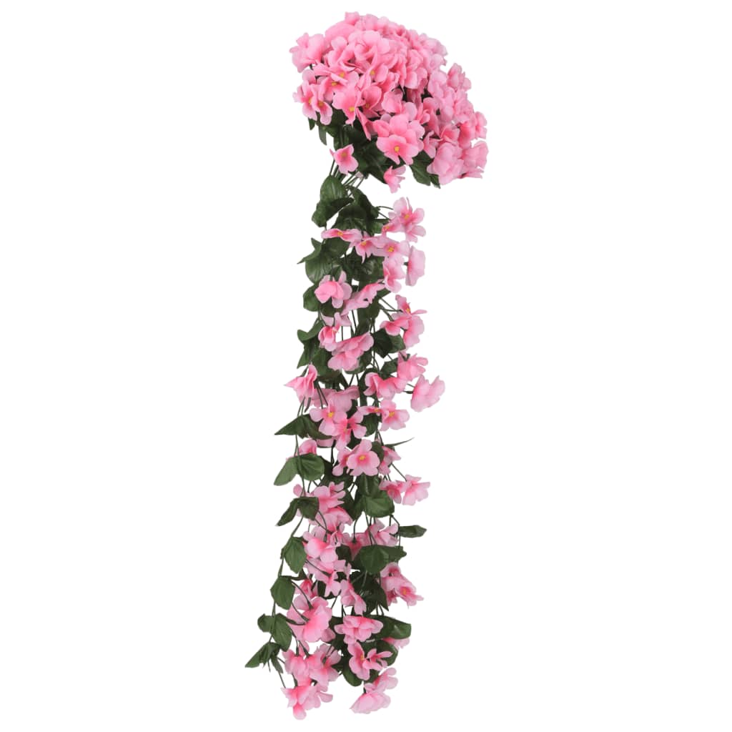 vidaXL Ghirlande Fiori Artificiali Natale 3 pz Rosa 85 cm