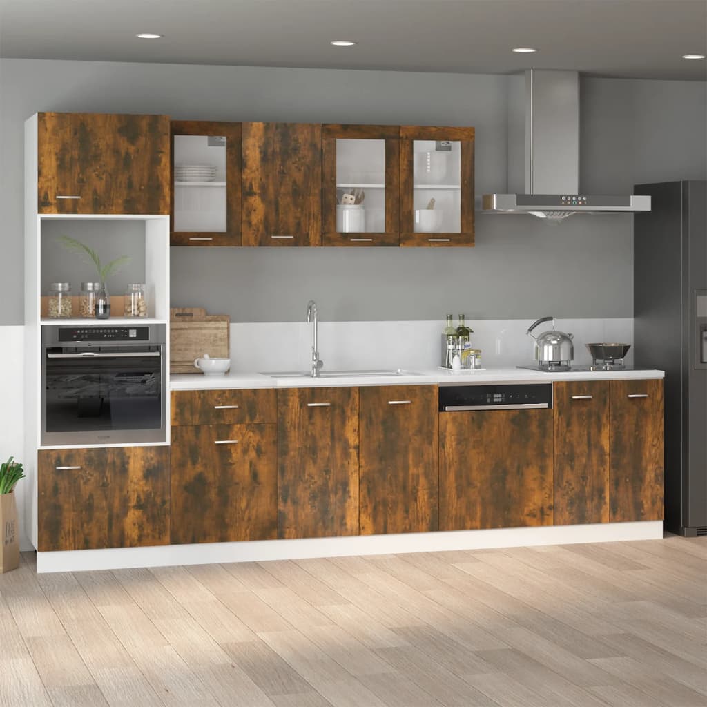 vidaXL Mobile Pensile Rovere Fumo 80x31x60 cm in Legno Multistrato