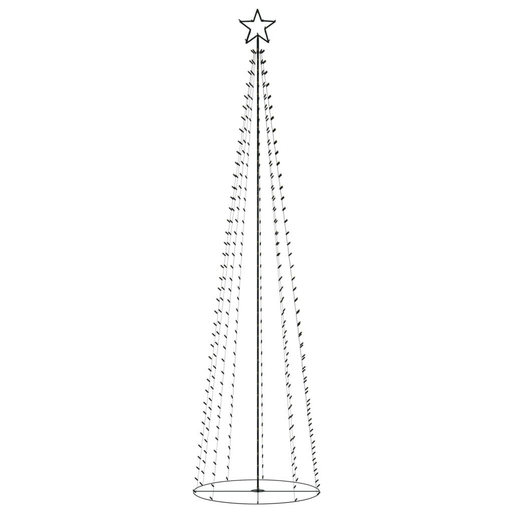 vidaXL Albero di Natale a Cono con 400 LED Bianco Caldo 100x360 cm
